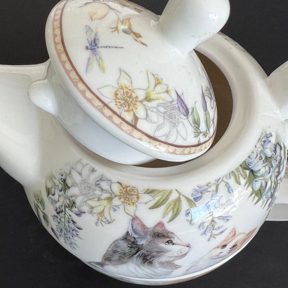 SUMMER RIVER 3 Piece Set "Tea for One" with Adorable Kitties NWT - Picture 6 of 8